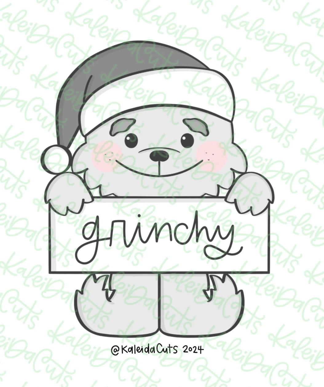 Grinchy Plaque Cookie Cutter
