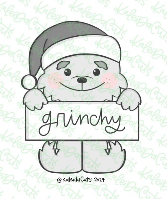 Grinchy Plaque Cookie Cutter