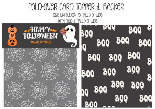 Boo Halloween Topper and Backer