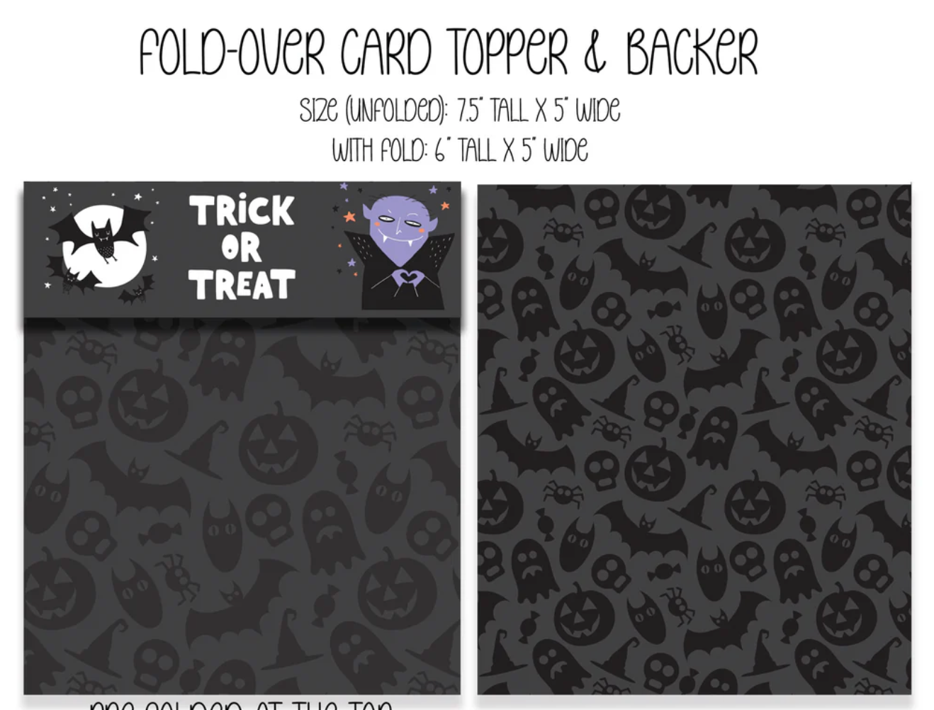 Trick or Treat Count Dracula Topper and Backer