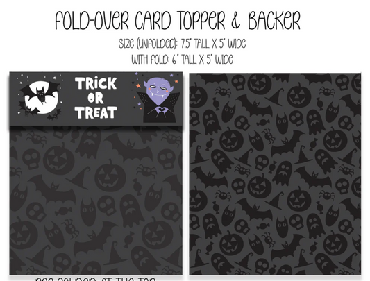 Trick or Treat Count Dracula Topper and Backer