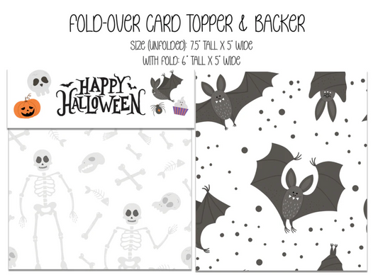 Halloween Bats Topper and Backer