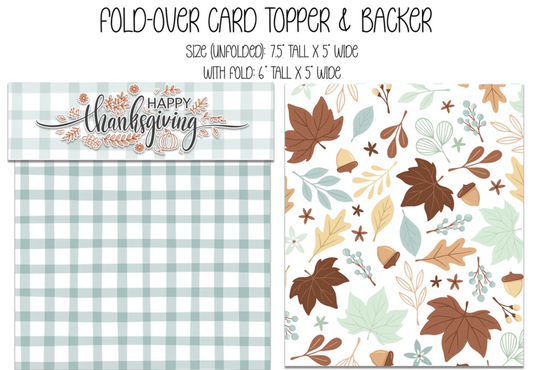 Thanksgiving Plaid Topper and Backer