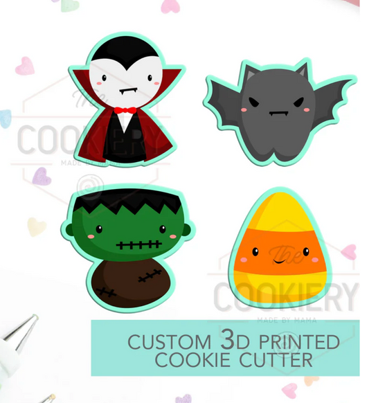Mini Halloween Scary Cookie Cutters 2"  (Set of 4)