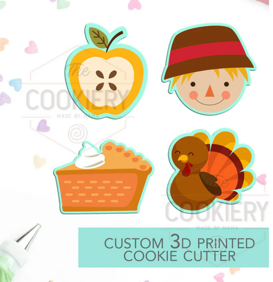 Mini Autumn Elements Cookie Cutters 2"  (Set of 4)