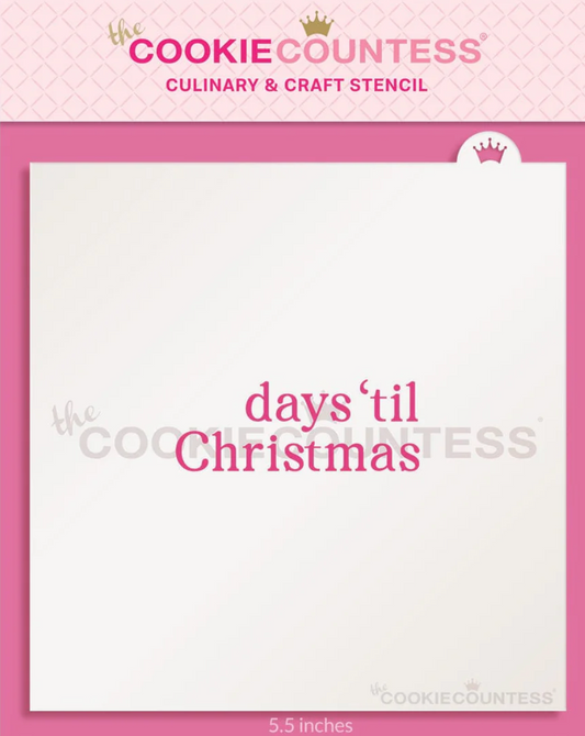 Days Til Christmas Stencil