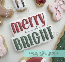 Merry and Bright Cookie Cutter 3.5"