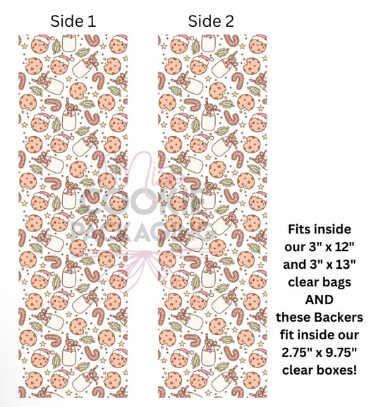 Greaseproof Backer – Milk & Cookies – 9.5″ x 2.625″