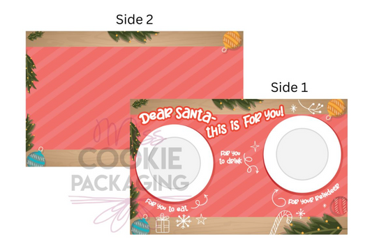 Greaseproof Backer – Cookies For Santa – 4.875″ x 7.875″ Backer