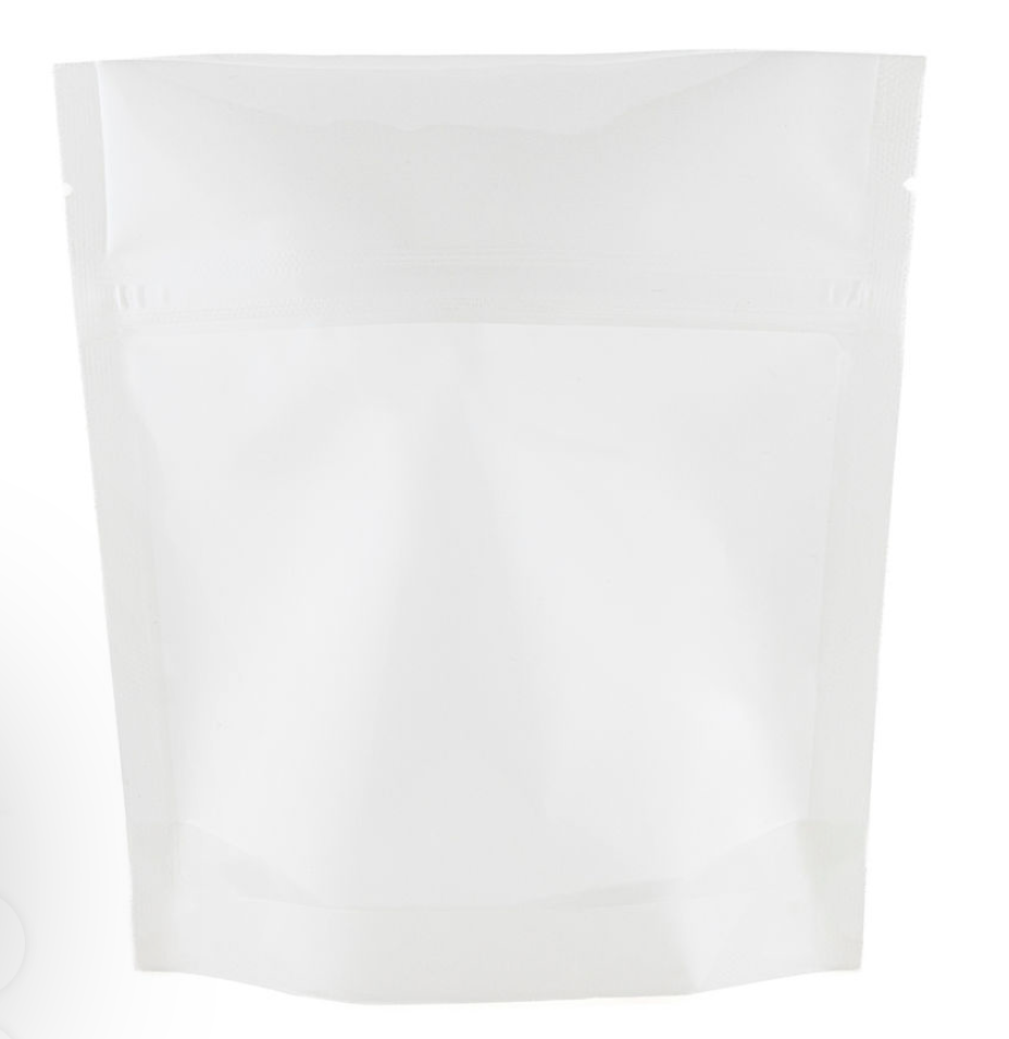 Solid White Cookie Pouches – 5.5″ x 6″ x 2″ Cookie Packaging Stand Up Pouch