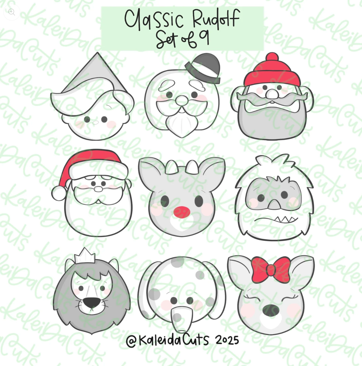 Rudolph Classic Cookie Cutter Mini Set of 9