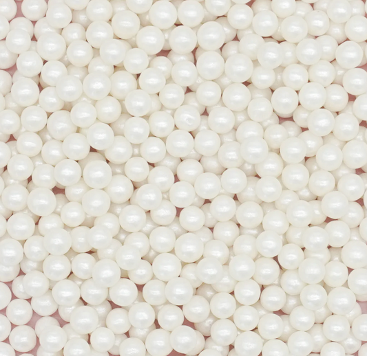 White Shimmer Sugar Pearls 7mm