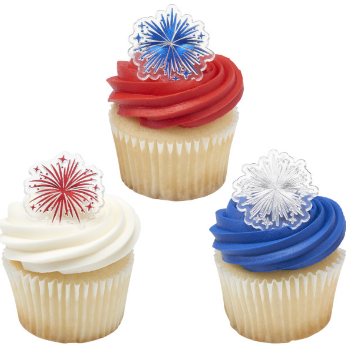 Foil Firework Cupcake Rings