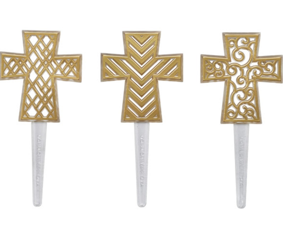 Gold Cross Cupcake Pics