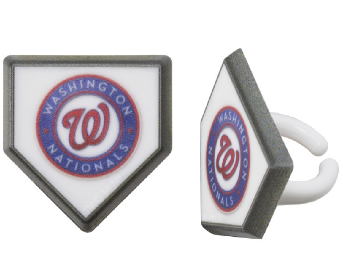 Washington Nationals Baseball Cupcake Toppers