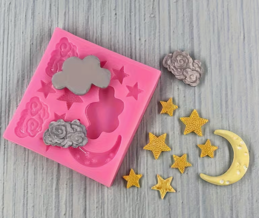 Stars and Moon Silicone Mold