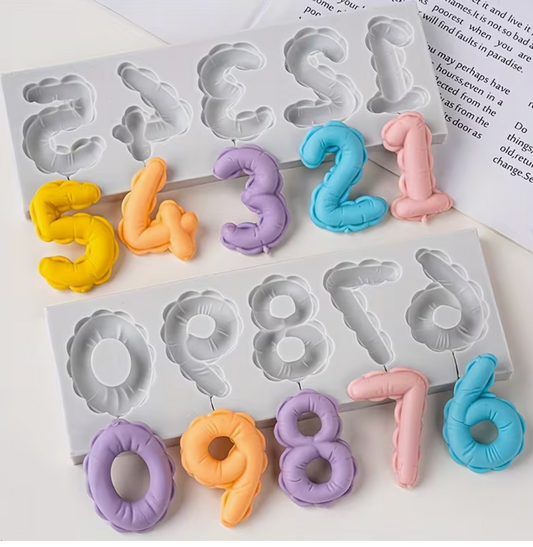 Balloon Number Silicone Mold