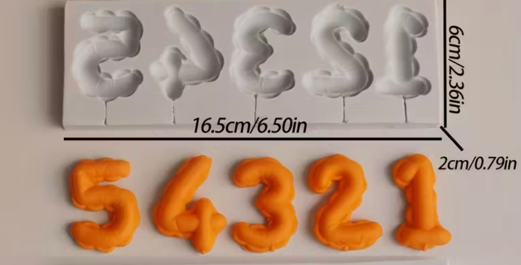 Balloon Number Silicone Mold