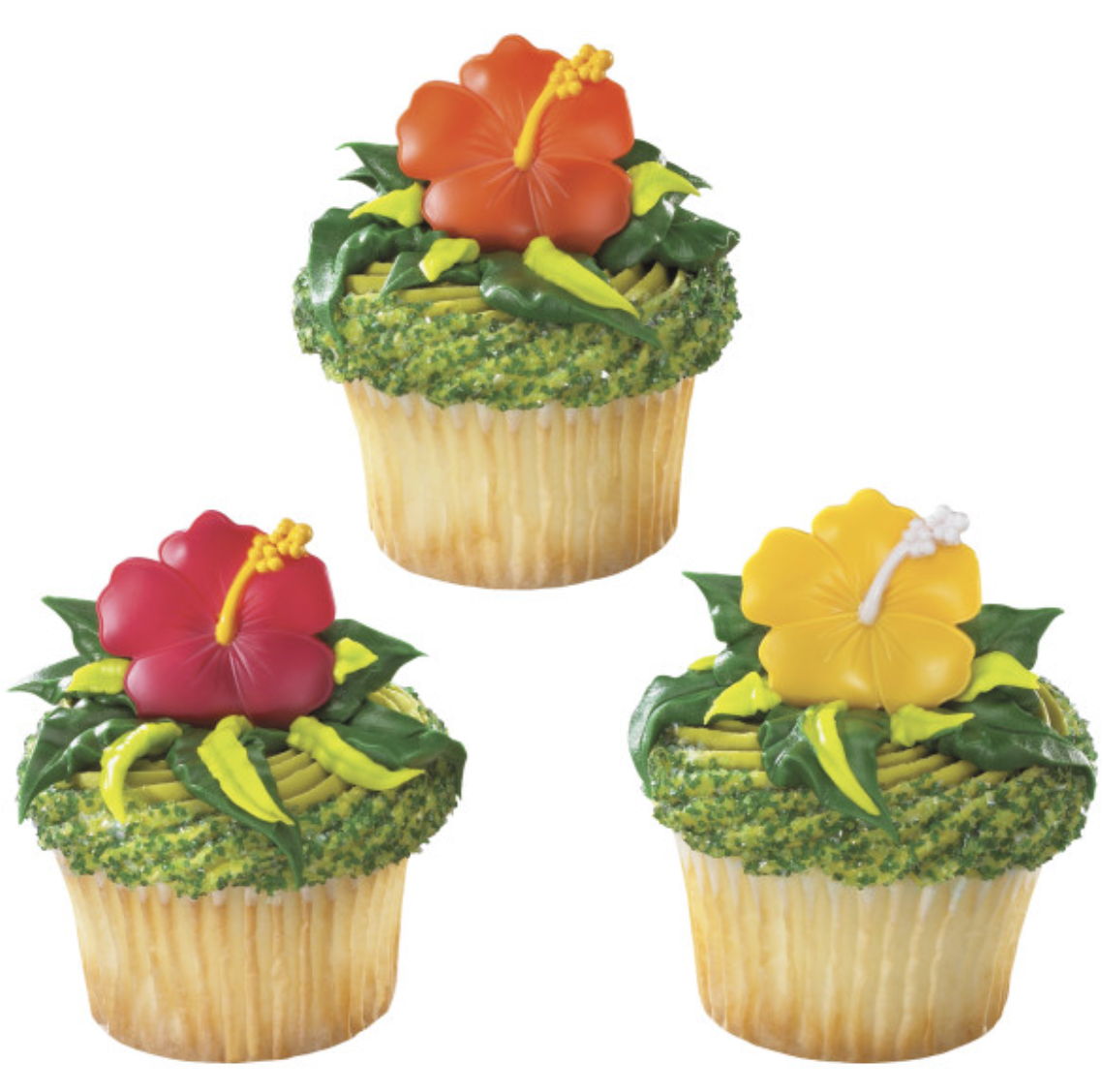 Hibiscus Flower Cupcake Rings