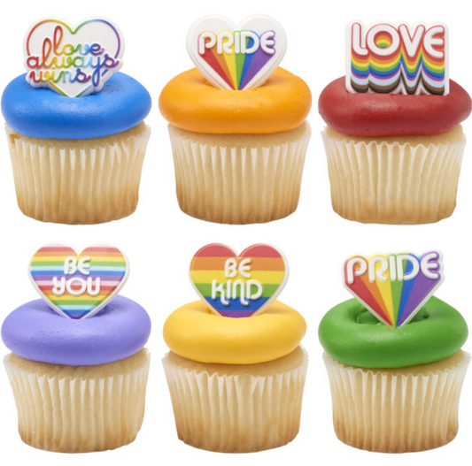 Love Always Wins Cupcake Rings