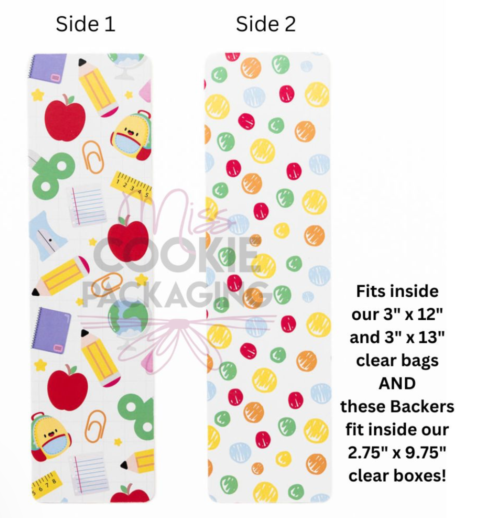 Sketch Dots School Pattern Tall Backer