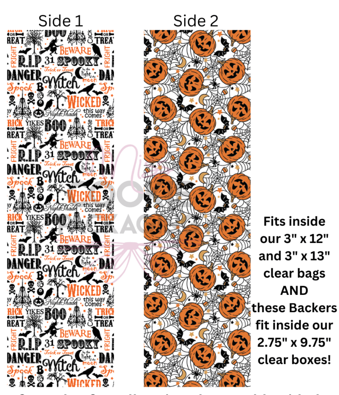 Tall Cookie BackerRIP Halloween Pattern