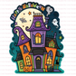 Cake Pop Card Haunted House Die Cut Card