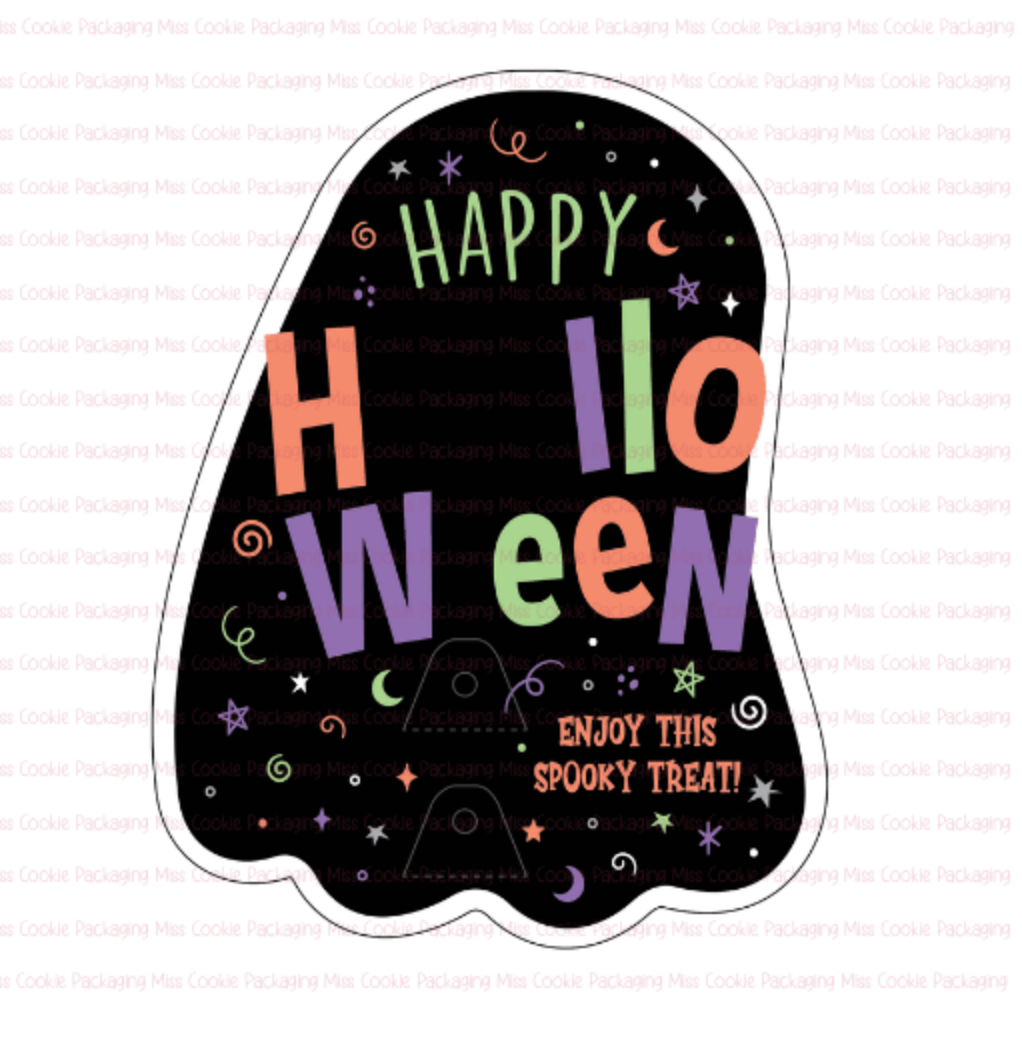 Cake Pop Card“Happy Halloween” Ghost Die Cut Card
