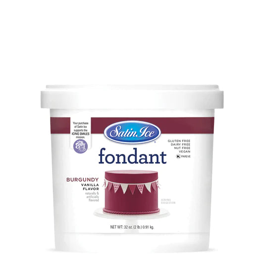 Satin Ice Burgundy Vanilla Fondant