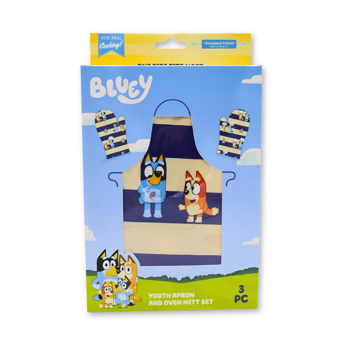 Bluey Youth Apron and Oven Mitt Set - 3pc Chef Outfit