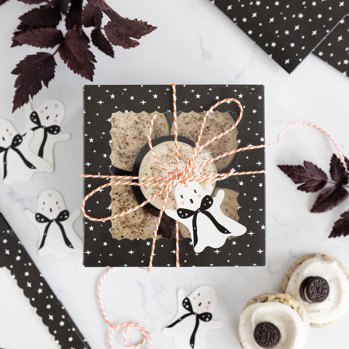 Ghost with Bow Cookie Box (6ct)