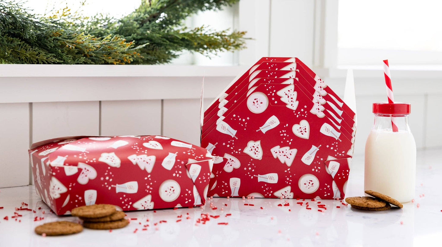 Red Milk and Cookies Take Home Box