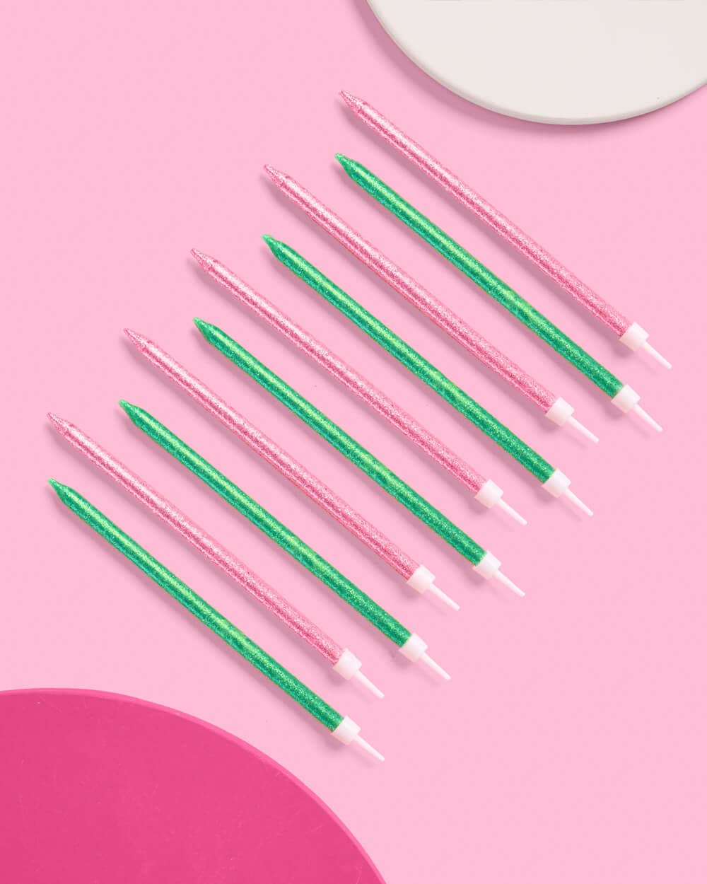 Wicked Emerald City Glitter Candles 10 pc, Witch Wizard kids