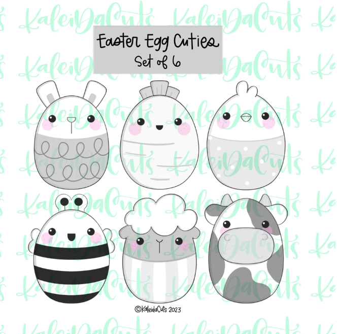 Easter Egg Cutie Set of 6 Mini Cookie Cutters