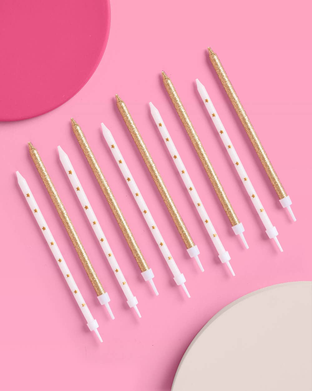 Wish Upon A Star Candles - 10 gold glitter candles, birthday