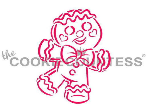 Happy Gingerbread Man PYO Stencil