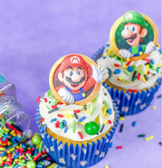 Mario and Luigi Cupcake Toppers