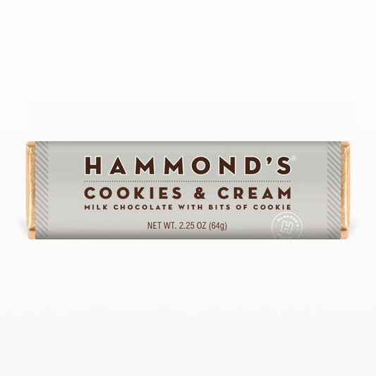 Hammond's Candies - Cookies and Creme Milk Chocolate Bar 2.25oz