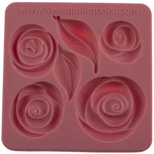 Pouf Roses and Leaves Silicone Mold