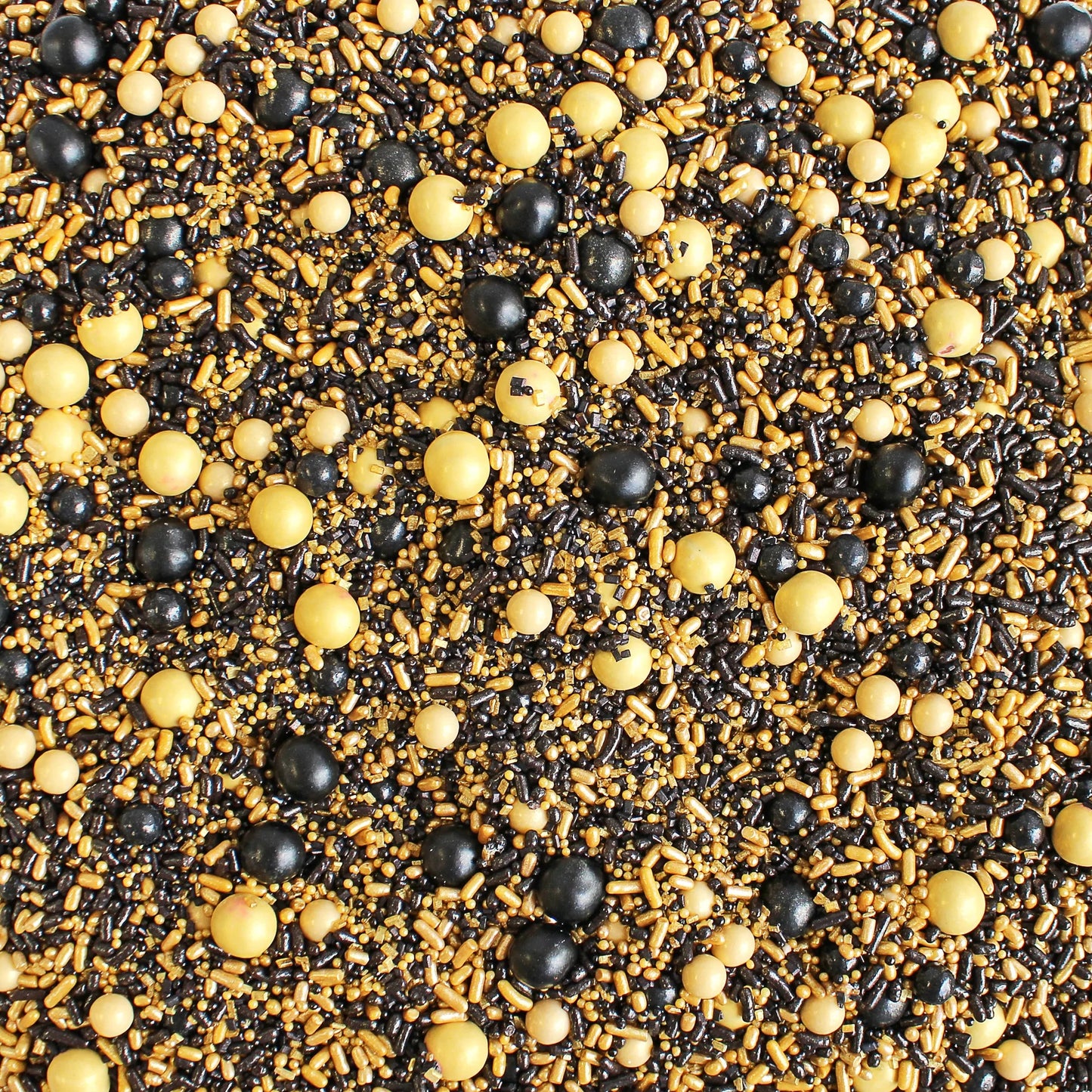 Black and Gold Game Day Sprinkle Mix 4 oz Jar