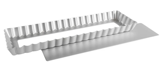 Anodized Aluminum, Fluted Tart Pan Removable Bottom