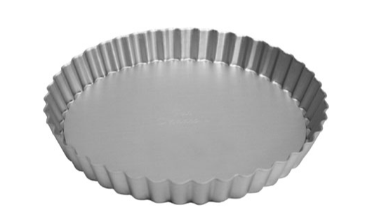 Anodized Aluminum, Fluted Tart Pan Removable Bottom