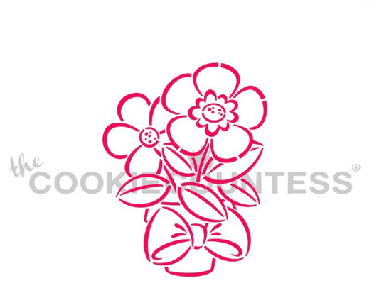 PYO Stencil-Spring Flower Pot