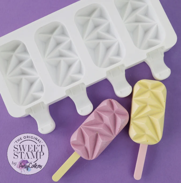 Sweet Stamp Cake Popsicle Geometric Mold