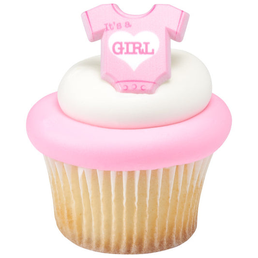 Its a Girl Cupcake Rings