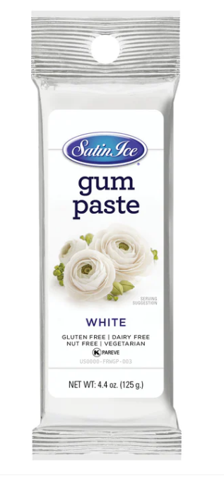 Satin Ice-White Gum Paste 4.4 oz