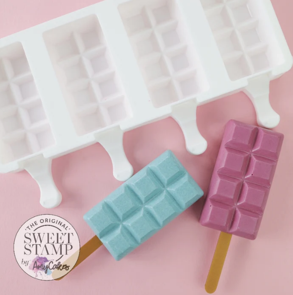 Sweet Stamp Cake Popsicle Chocolate Bar Mold