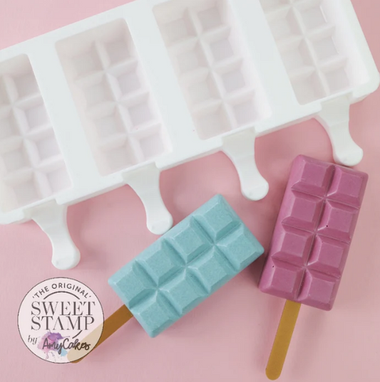 Sweet Stamp Cake Popsicle Chocolate Bar Mold